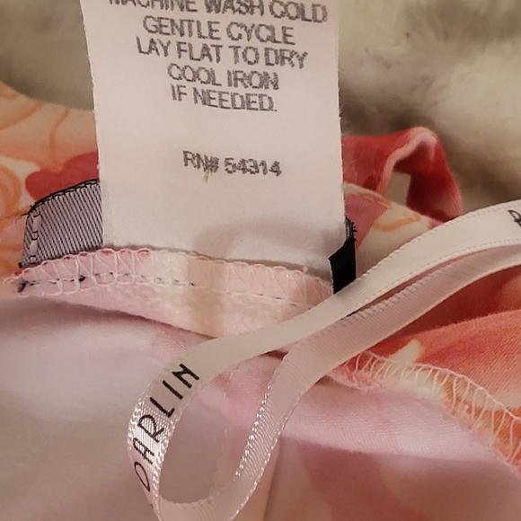 Darling Pink and Red Strapless Sundress for Wedding Guest.Size 7 Junior - Picture 7 of 8